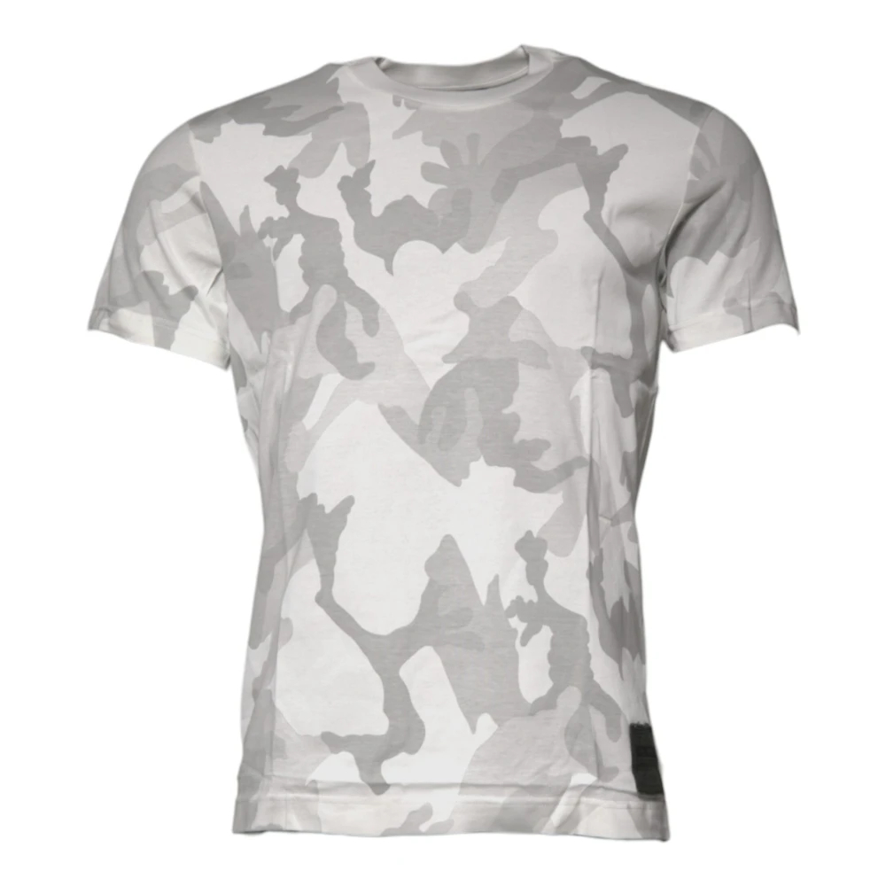 Dolce & Gabbana Herren Multicolor - Camouflage Rundhals T-Shirt Mit Logo - Tops - Mehrfarbig - M
