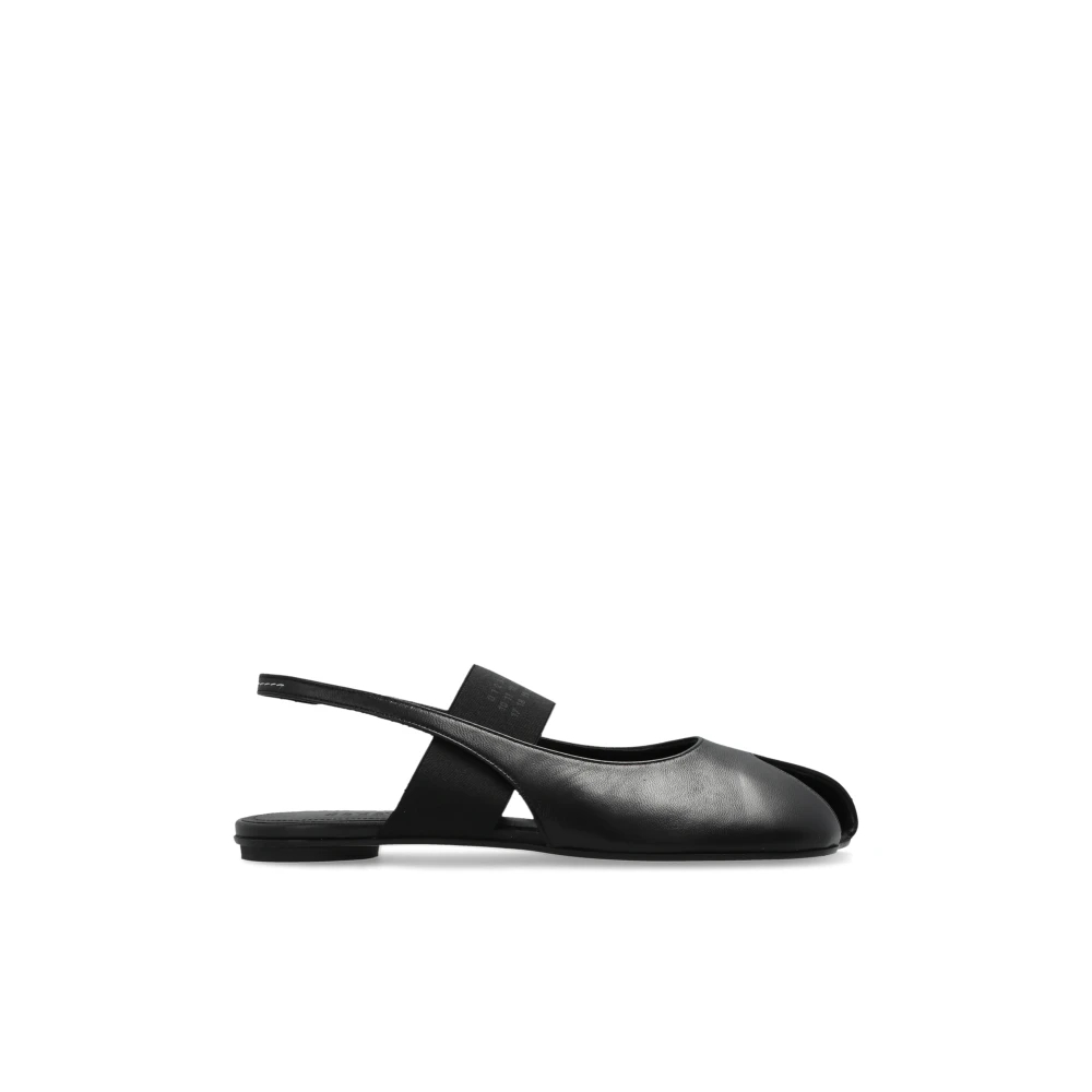 Mm6 Maison Margiela - Ballerina-Slipper Aus Leder - Shoes - Damen - Schwarzk - 36 Eu