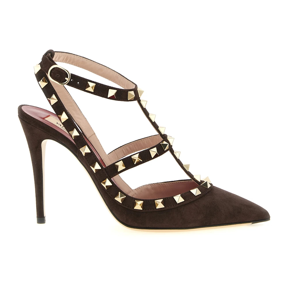 Valentino Garavani - Rockstud Wildleder Pumps - Shoes - Damen - Braun - 37 Eu
