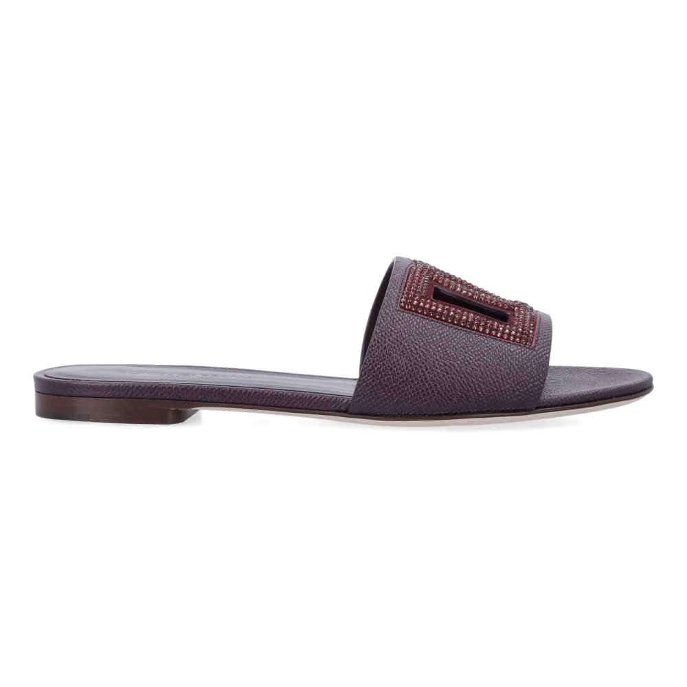 Dolce & Gabbana Damen Violett - Bianca Flat Slide - Shoes - Lila - 40 Eu