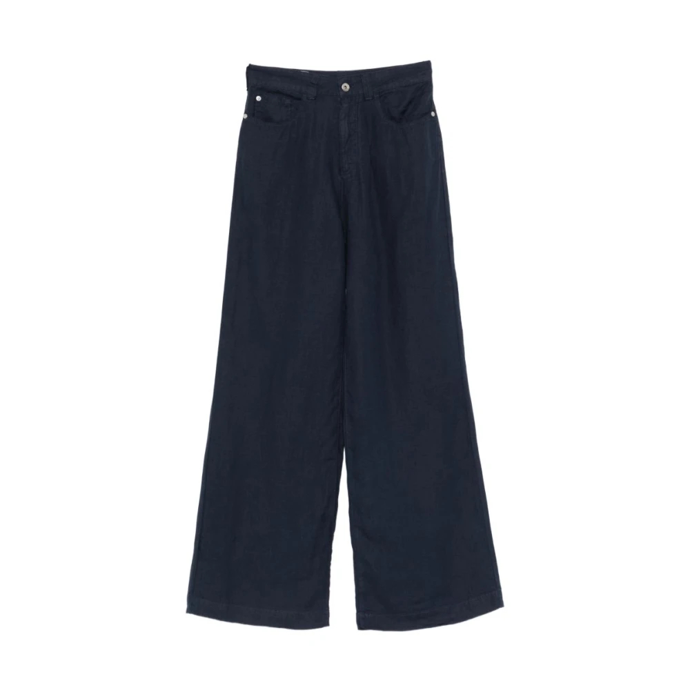 Emporio Armani Damen Blau - J14 Regular-Fit Leinenhose - Jeans - W29