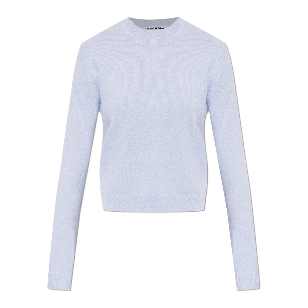 Jil Sander Damen Blau - Wollpullover Mit Rundhalsausschnitt - Knitwear - Xl