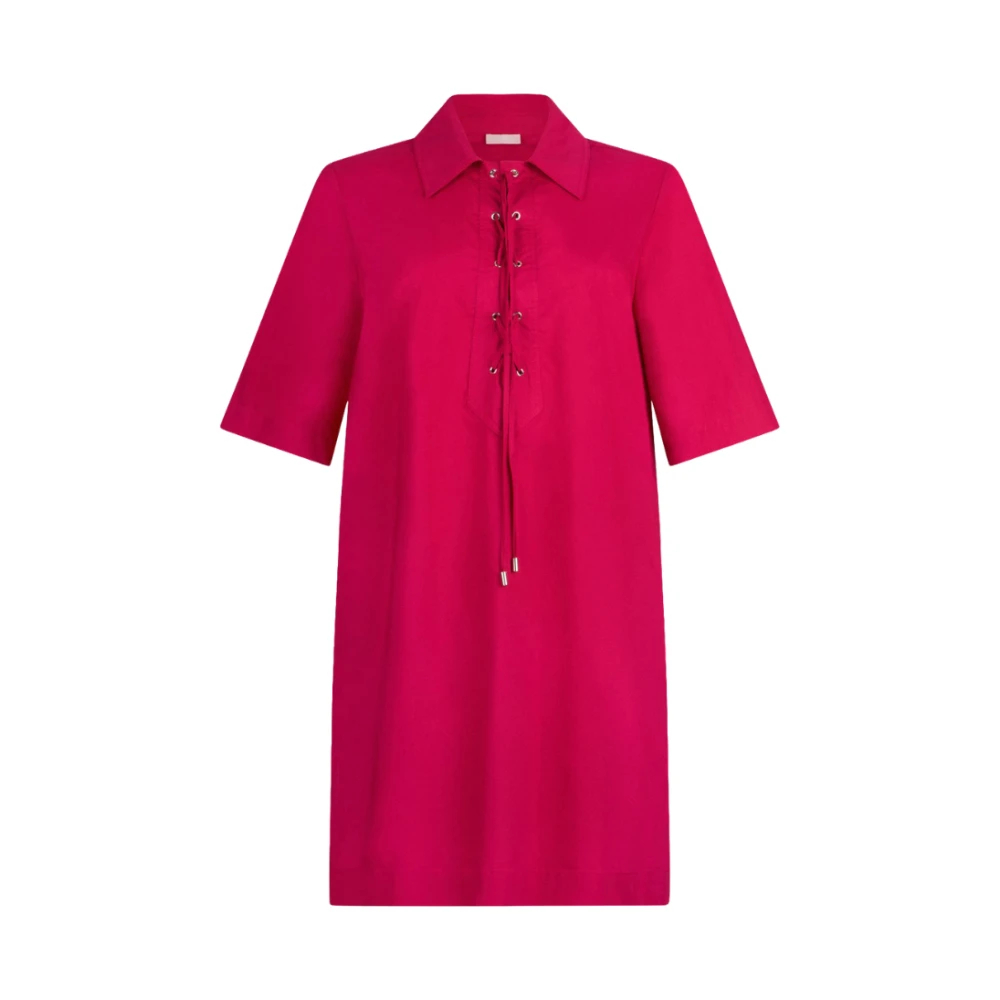 Liu Jo Damen Rot - Lace-Up Baumwollkleid - Dresses - 2XL