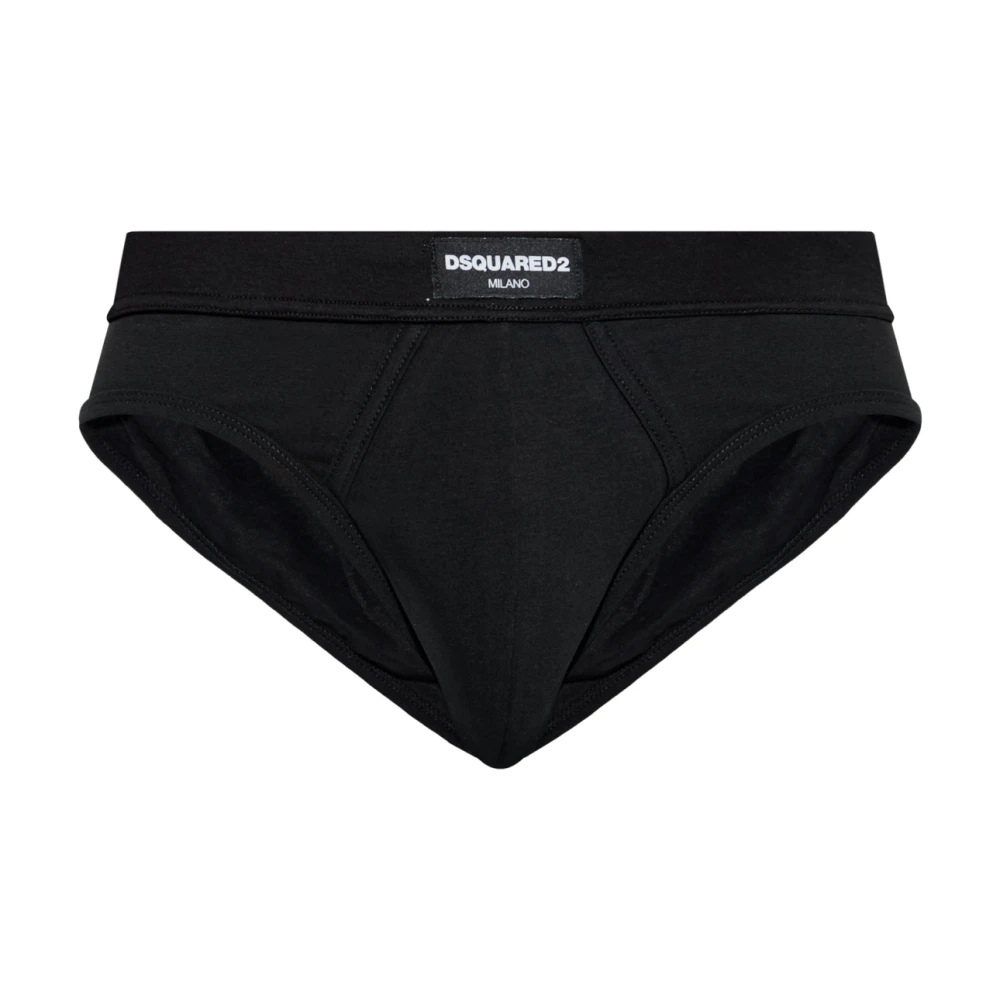 Dsquared2 Herren Schwarz - Discover Logo Slips - Underwear - K - 2XL