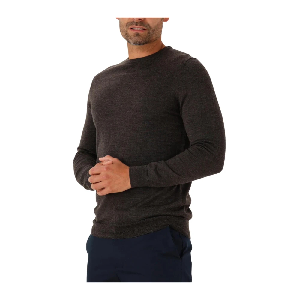 Hemden Profuomo Herren Dunkelbraun Regular Fit Pullover Einfarbig - Bild 4