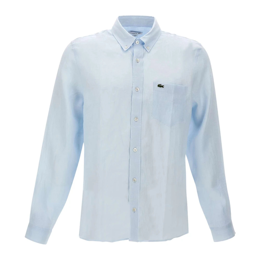 Lacoste Herren Blau - Regular Fit Leinenhemd - Shirts - 3XL