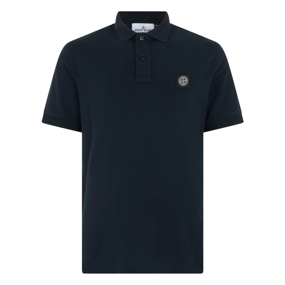 Stone Island Logo Cotton Polo Shirt - Bild 4