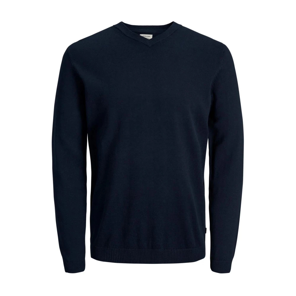 Jack & Jones - V-Ausschnitt Strickpullover - Knitwear - Herren - Blau - L - Bild 8