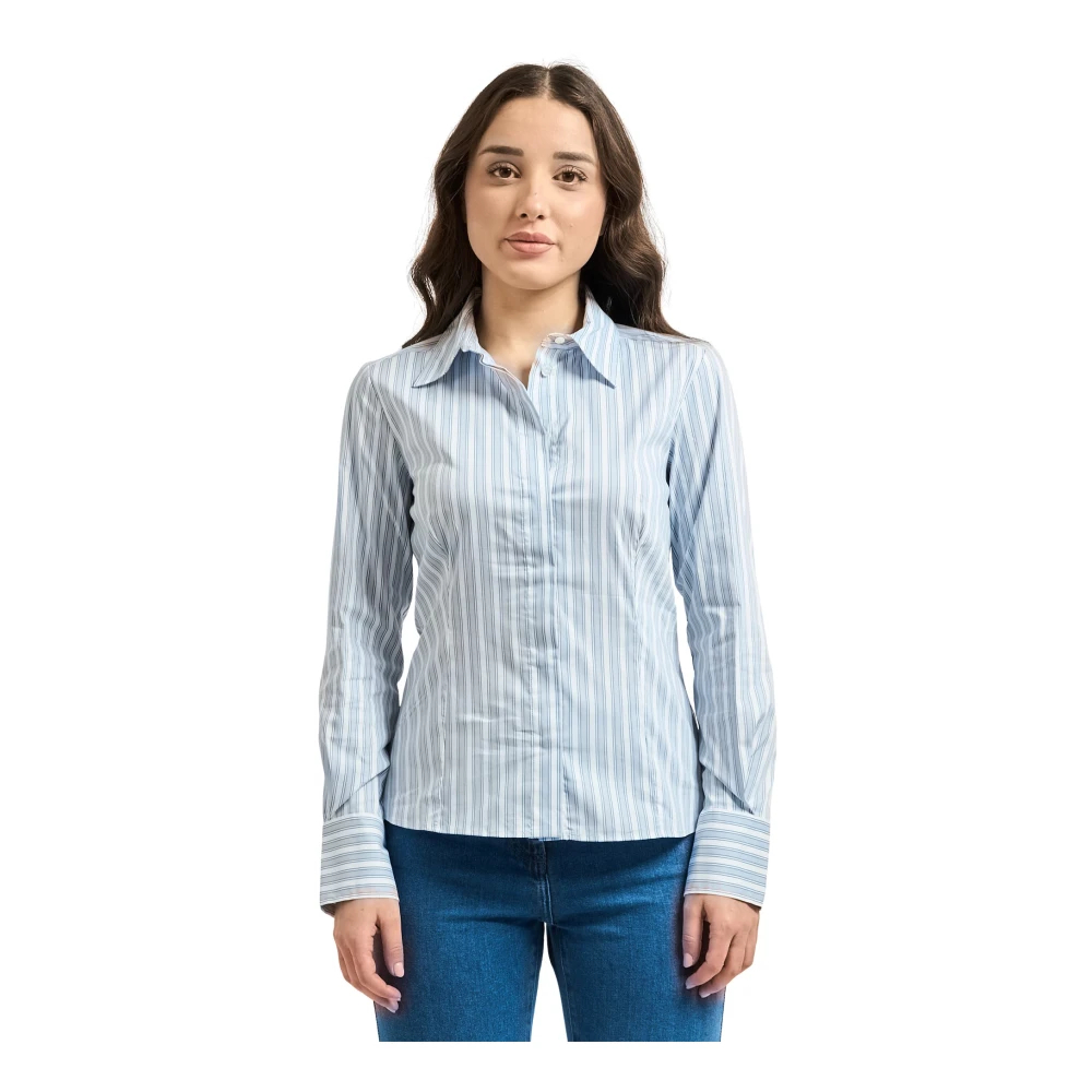 Pennyblack Damen Blau - Margaret Slim Poplin Hemd - Blouses & Shirts - Xl