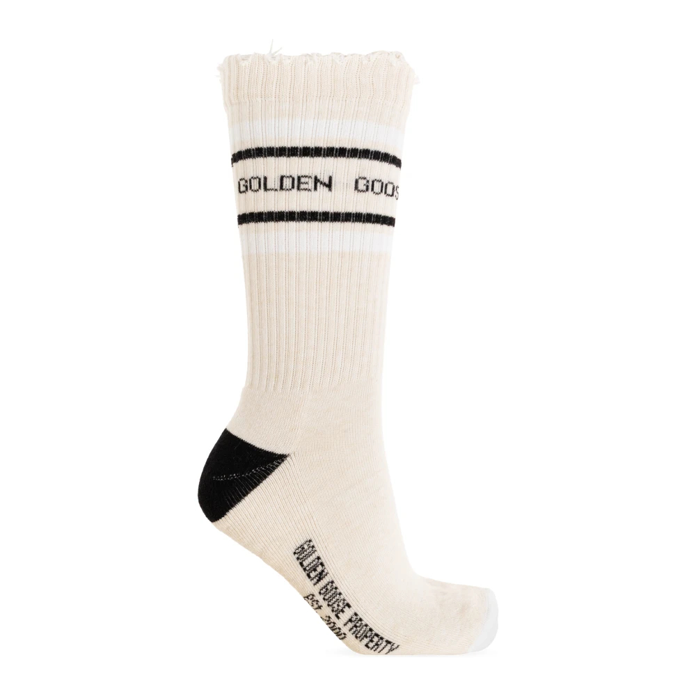 Golden Goose Damen Beige - Baumwollsocken Mit Logo - Underwear - M