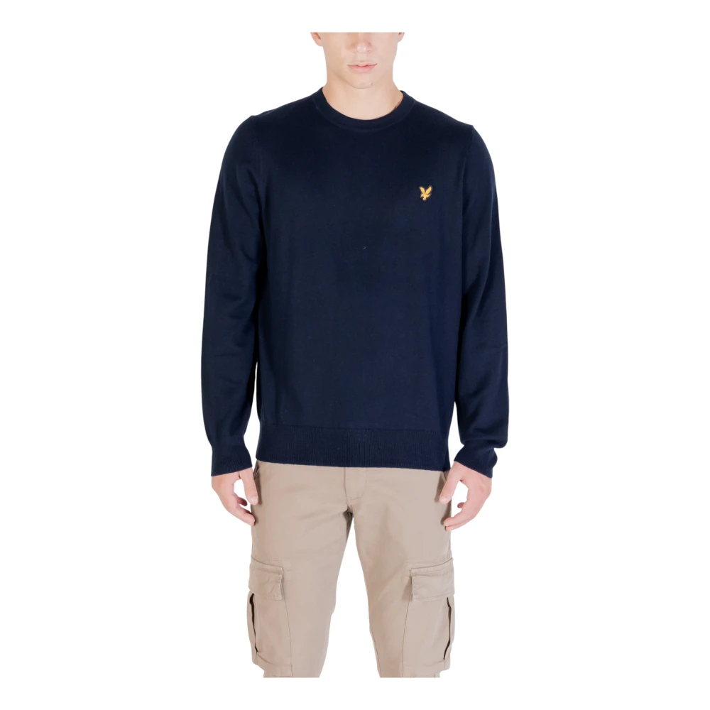 Lyle & Scott Blau Pullover Mit Rundhalsausschnitt Aus Merino-Baumwolle - Bild 10