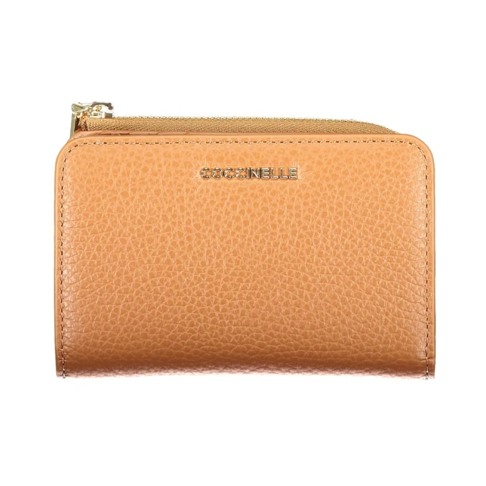 Coccinelle Damen Braun - E Lederbrieftasche Mit Metallfinish - Accessories - One Size