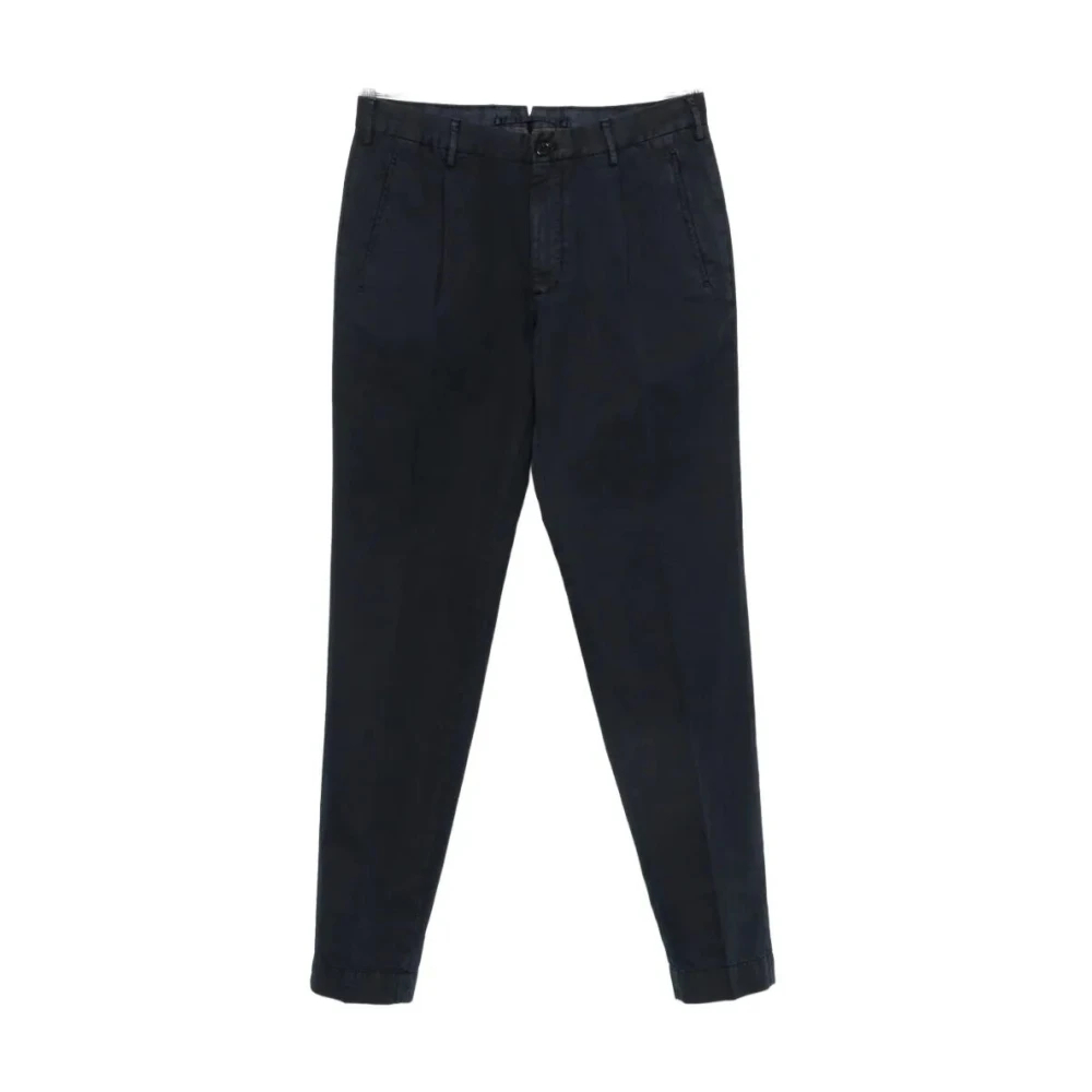 Incotex Herren Blau - Bundfaltenhose Mit Geradem Bein - Trousers - L