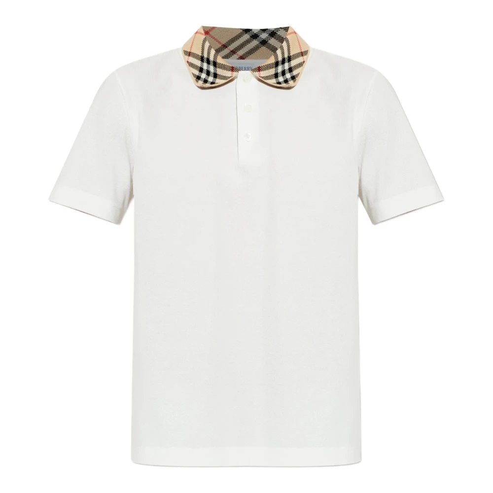 Burberry Herren Weiss Poloshirt Evan, Gr. L - Bild 7