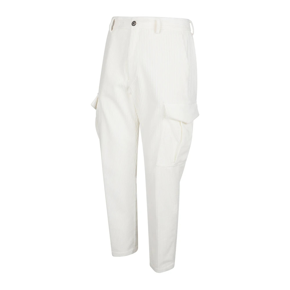 Eleventy Herren Weiß - Baumwoll-Cord-Cargo-Hose - Trousers - W31