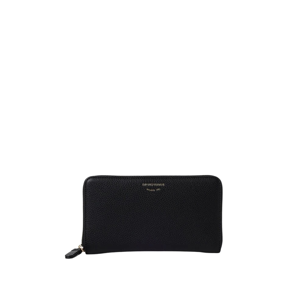 Emporio Armani Damen Schwarz - Geldbörse Mit Logo-Prägung - Accessories - K - One Size