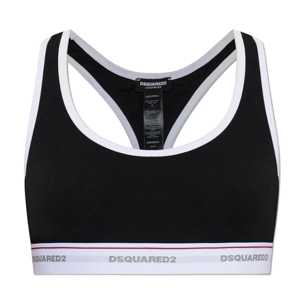 Dsquared2 Damen Schwarz - Logo Lingerie Top - Underwear - K - M