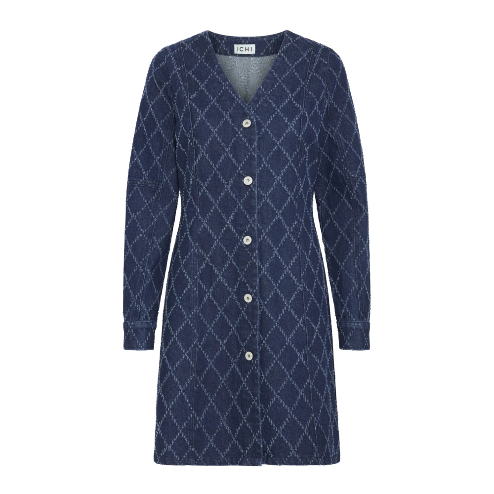 Ichi Damen Blau Hemdkleid Angels - Bild 4