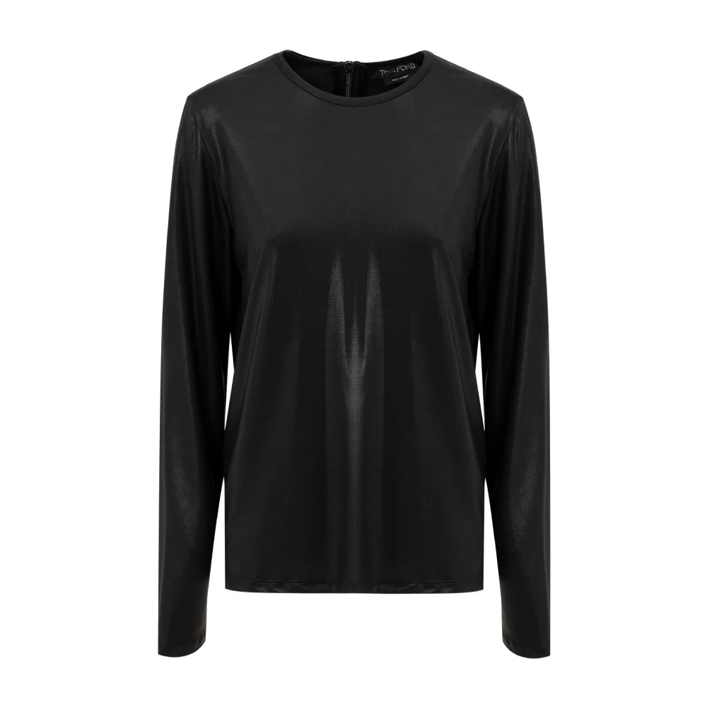 Tom Ford Damen Schwarz - Langärmeliges Rundhals-Shirt - Tops - K - Xs