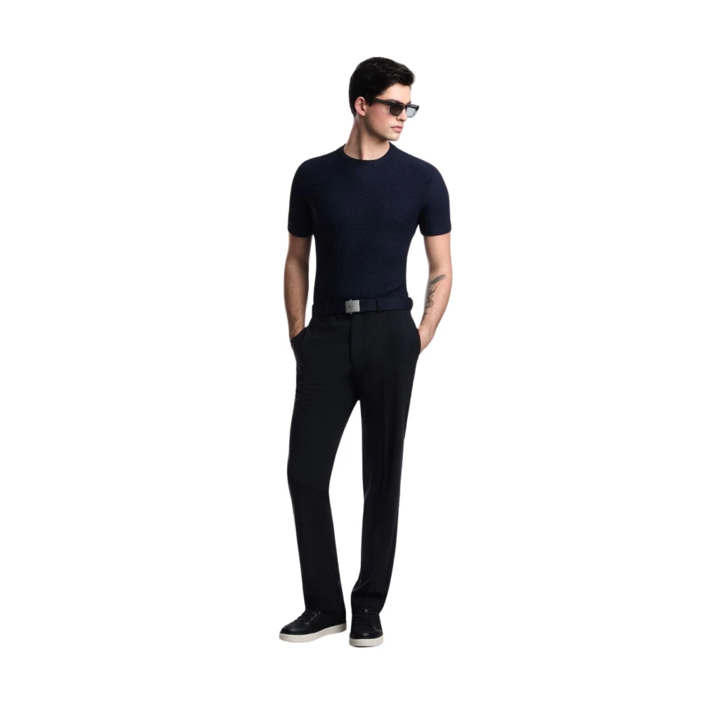 Emporio Armani Herren Blau - Round-Neck Strickwaren - Knitwear - Xl