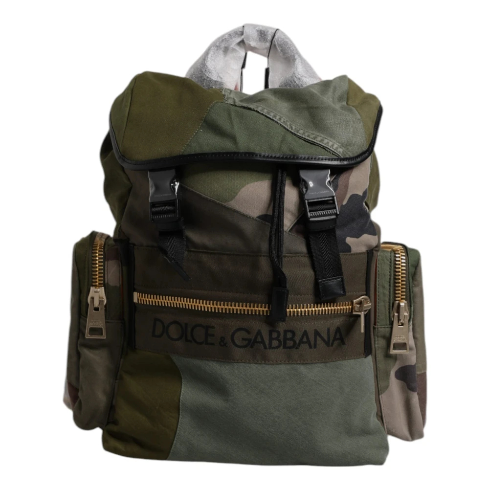 Dolce & Gabbana Unisex Grün - Er Patchwork Reise-Rucksack - Bags - One Size