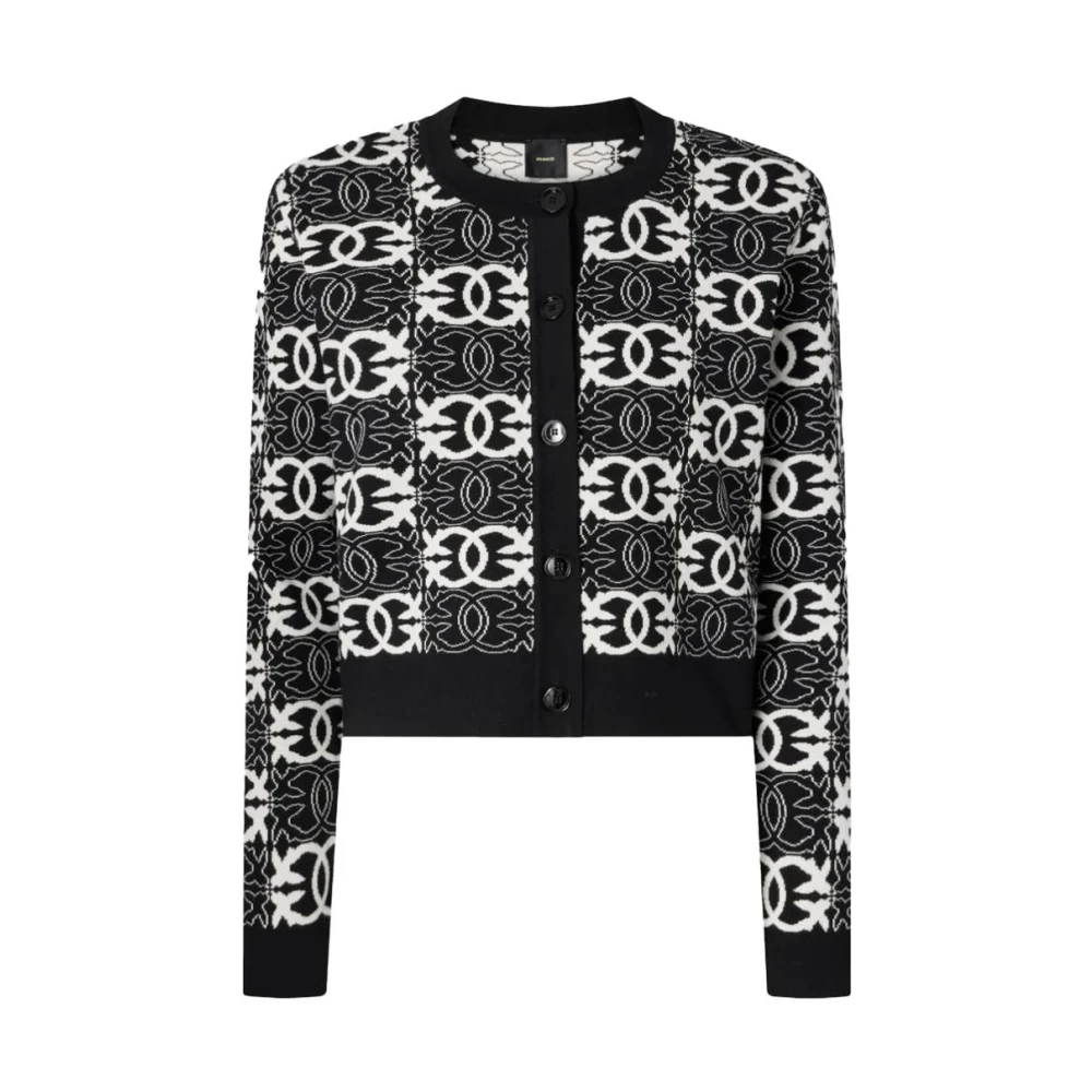 Pinko Damen Schwarz - Found Someone Cardigan - Knitwear - K - L