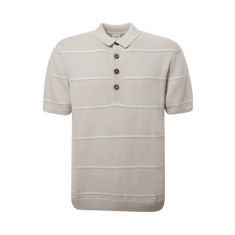 Eleventy Herren Beige - Baumwoll-Seide Strickpolo - Tops - M