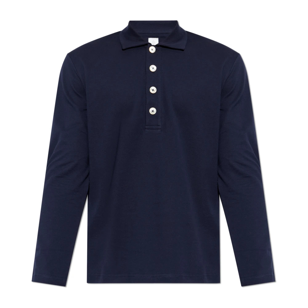 Eleventy Herren Blau - Baumwoll-Langarm-Polohemd - Tops - Xl