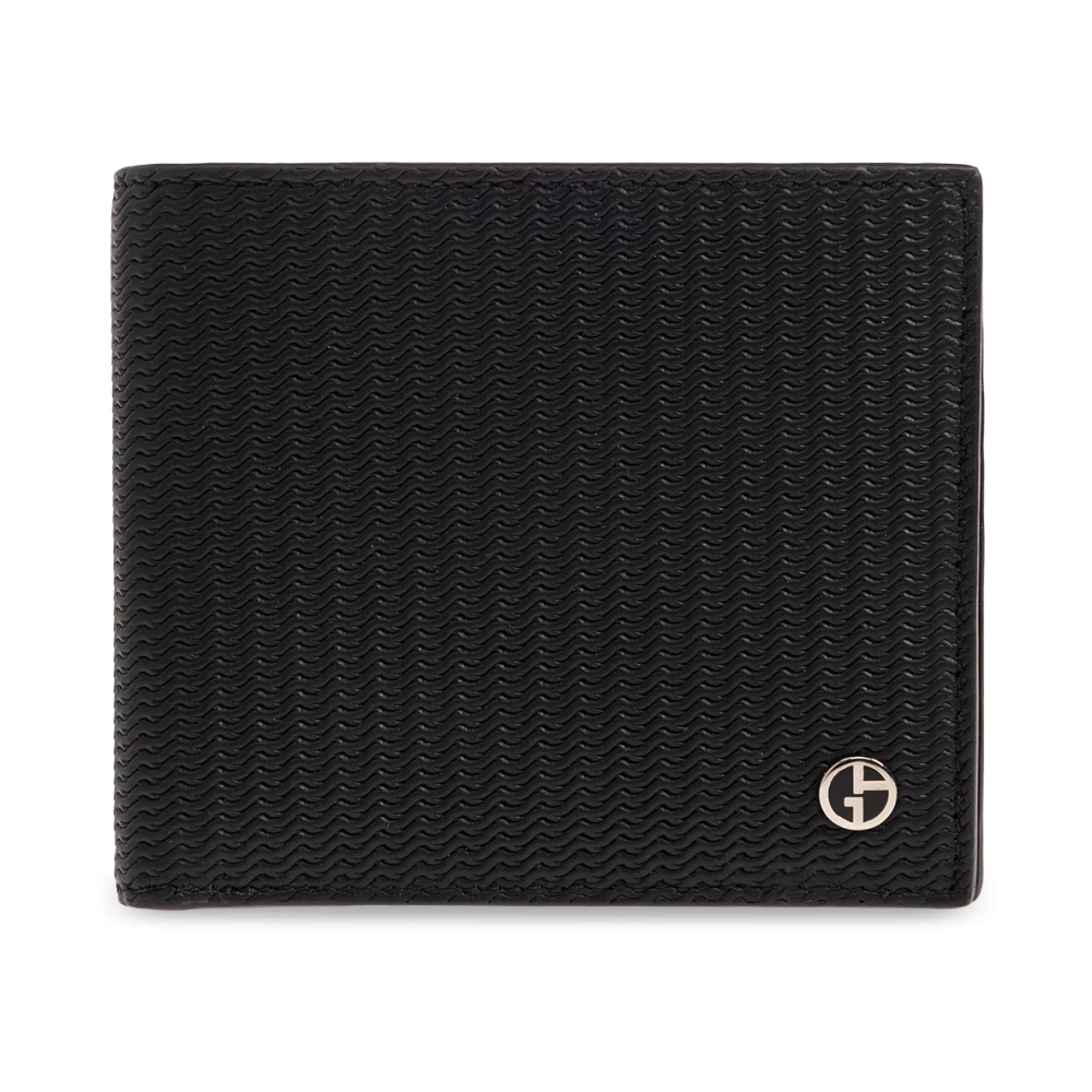 Giorgio Armani Herren Schwarz - Lederbrieftasche Mit Logo - Accessories - K - One Size
