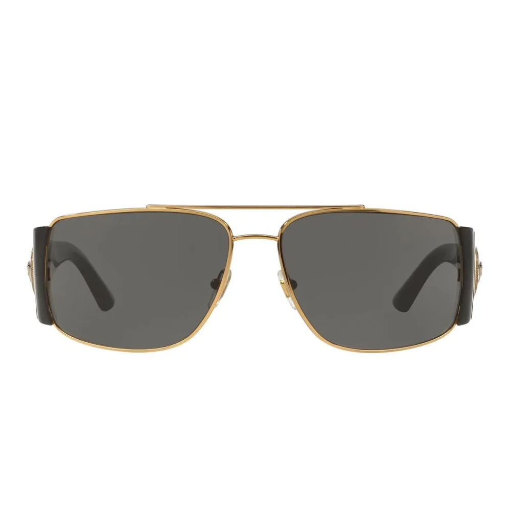 Versace Unisex Gelb - Rechteckige Sonnenbrille Mit Medusa-Logo - Accessories - 63 Mm