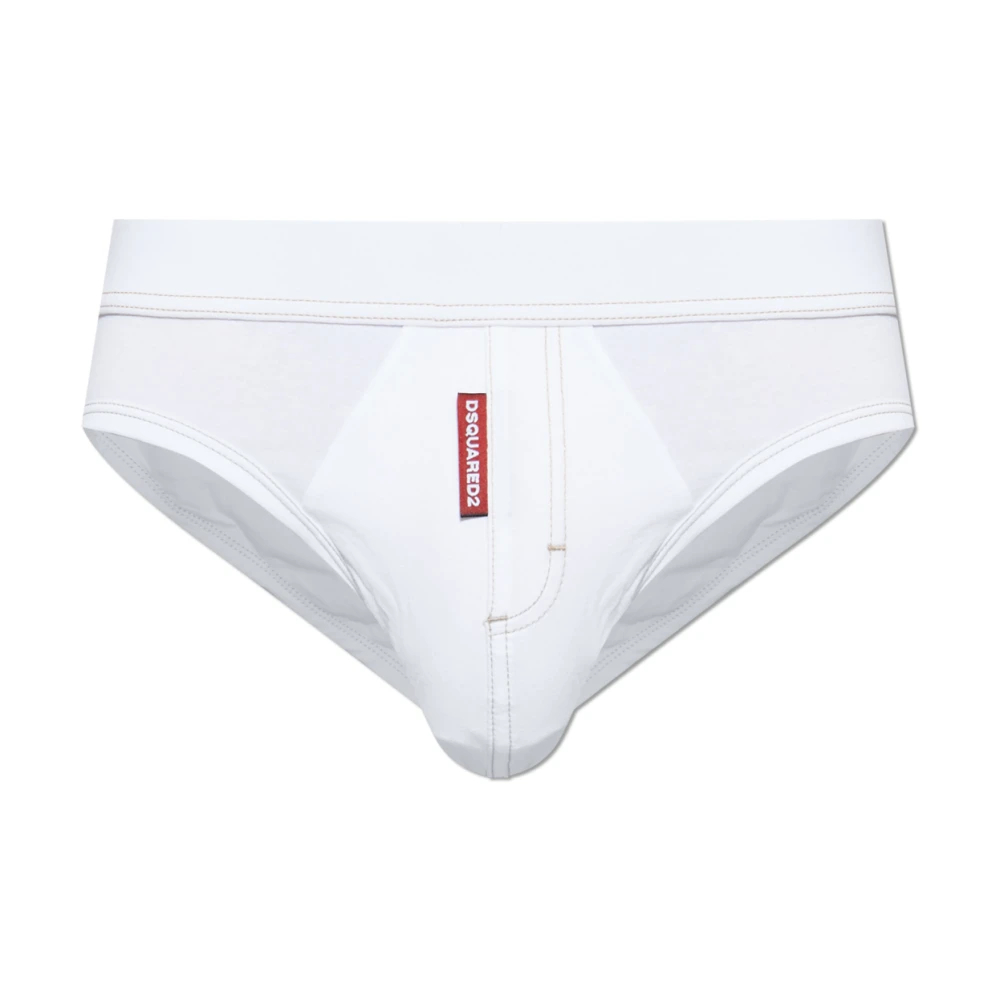 Dsquared2 Herren Weiß - Baumwollslips Mit Logo - Underwear - 2XL