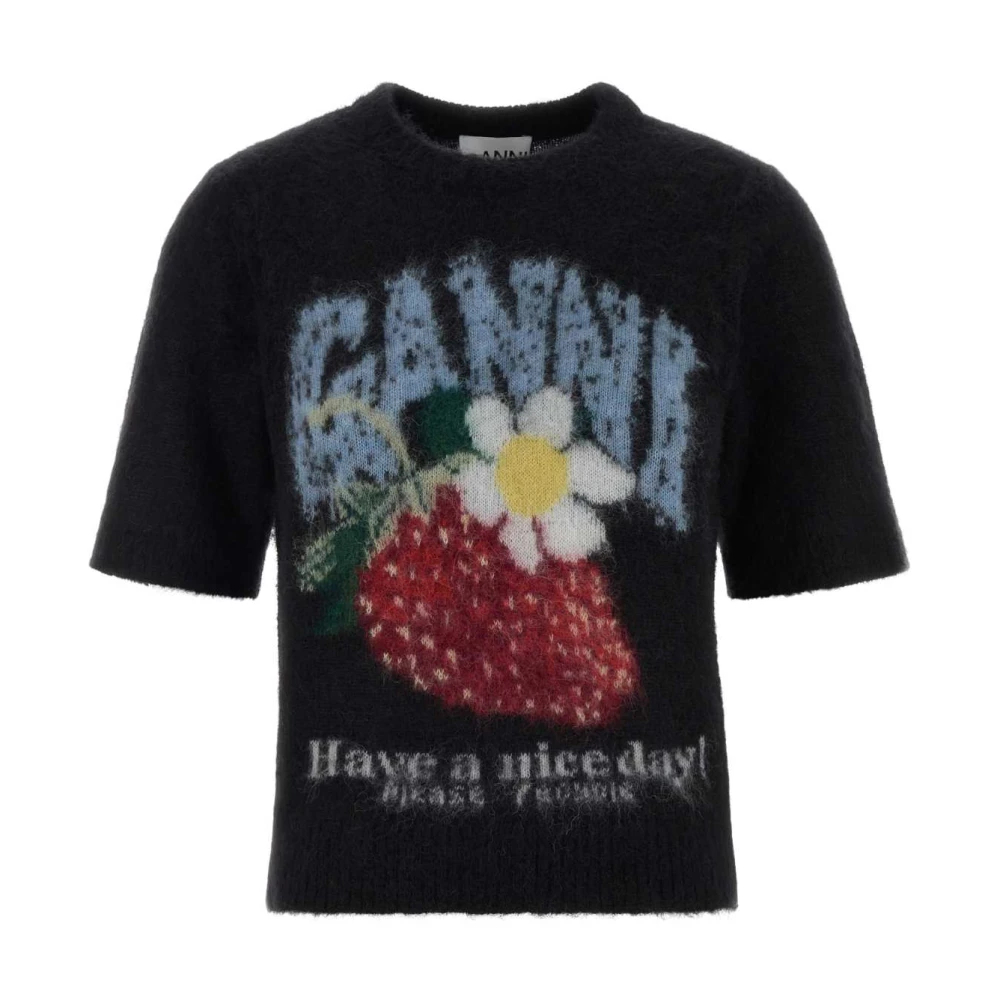 Ganni , Damen, Strickwaren, Schwarzk, S - Bild 4