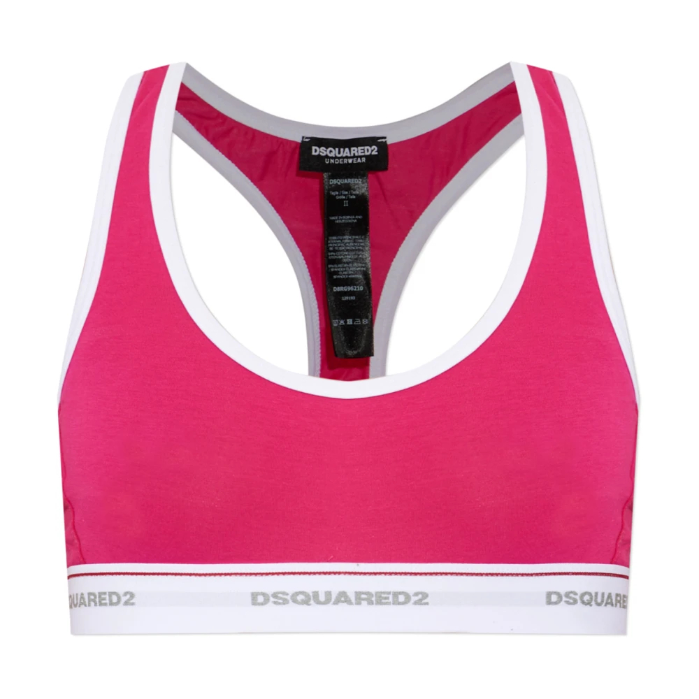 Dsquared2 Damen Rosa - Lingerie Top Mit Logo - Underwear - L