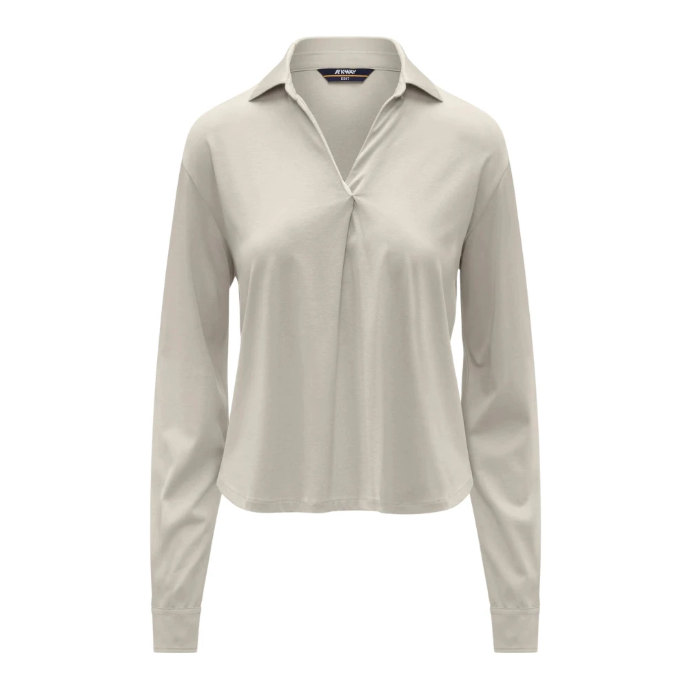 K-Way Damen Beige - Grenerie Baumwoll-Seidenhemd - Tops - L