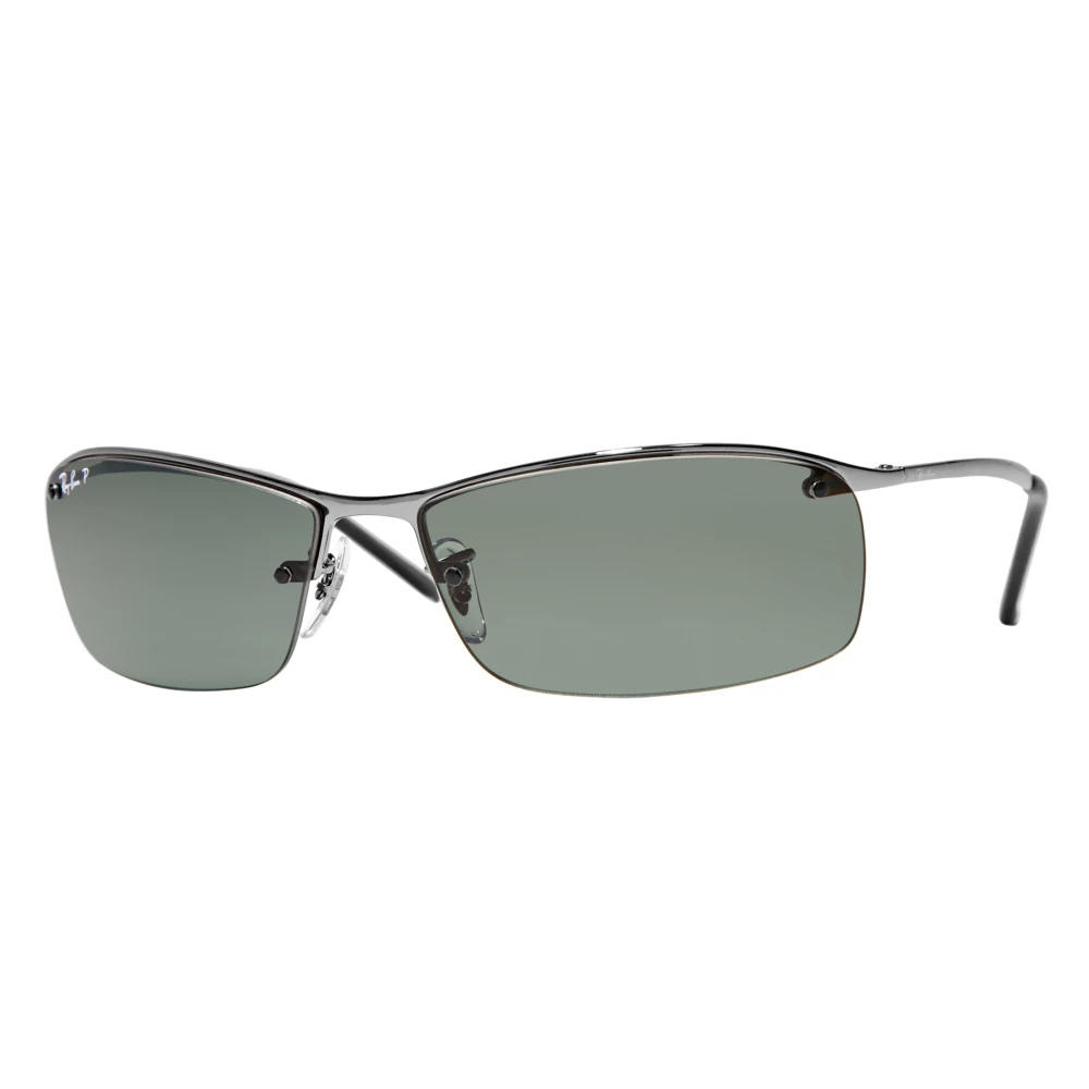 Ray-Ban RB3183 004/9A Sonnenbrille für Herren, rechteckige polarisierte Gläser in Grau, silberner Metallrahmen, Größe Groß - Image 7