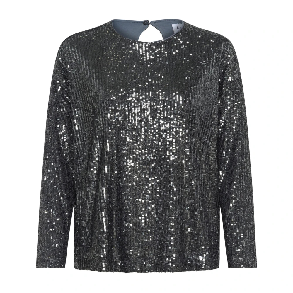 VAN GRAAF Saint Tropez Damen Grau Paillettenbluse Reyanasz Extra Klein - Bild 3