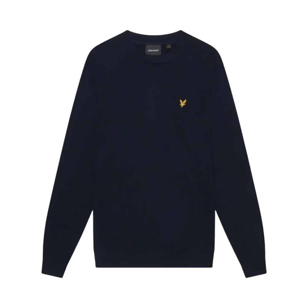 Lyle & Scott Blau Pullover Mit Rundhalsausschnitt Aus Merino-Baumwolle - Bild 9
