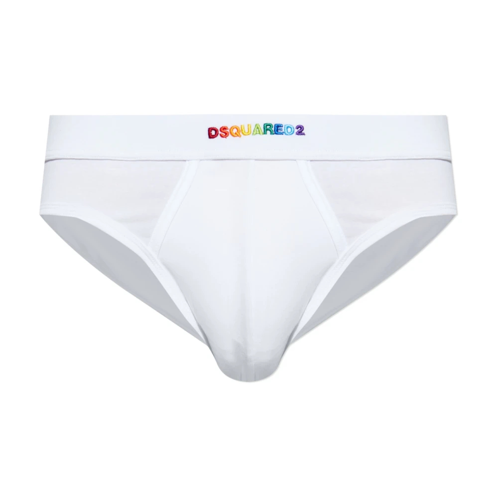 Dsquared2 Herren Weiß - Baumwollslips Mit Logo - Underwear - 2XL