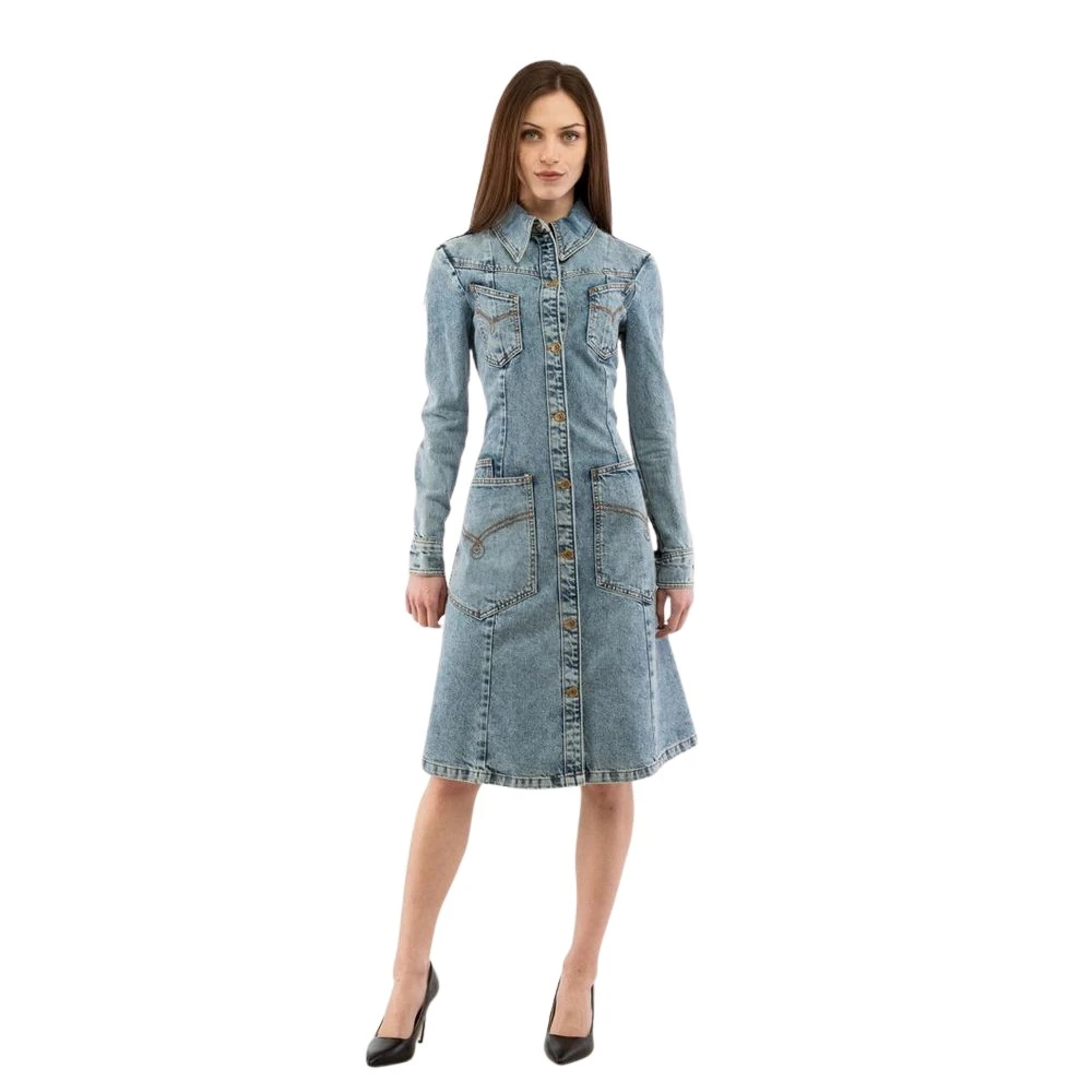 Moschino Damen Blau - Hemdblusenkleid - Dresses - Xl