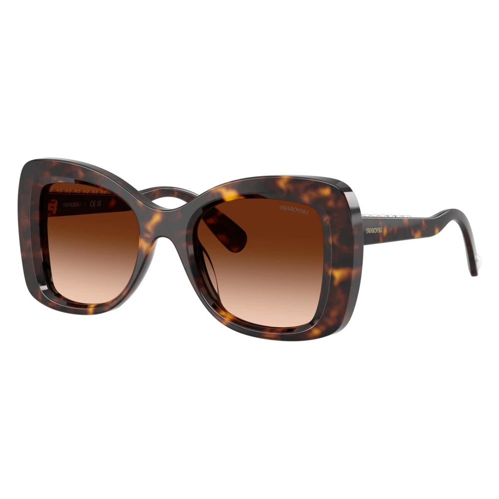 Swarovski Damen Schildkröte Sk6062u 100274 Sonnenbrillen Acetat Braun Schmetterling Normal Nuanciert - Bild 3
