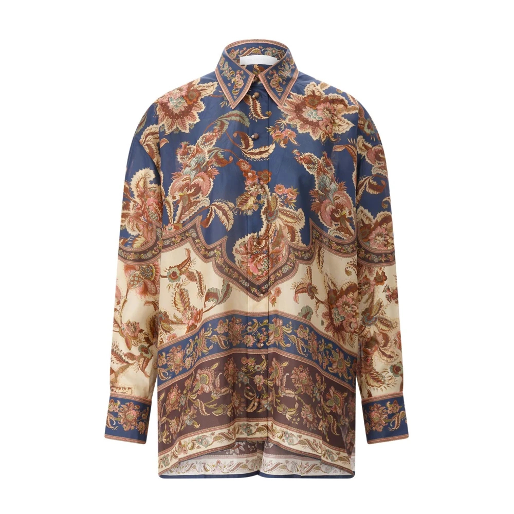 Zimmermann - Seidenbluse - Shirts - Herren - Blau - Xl