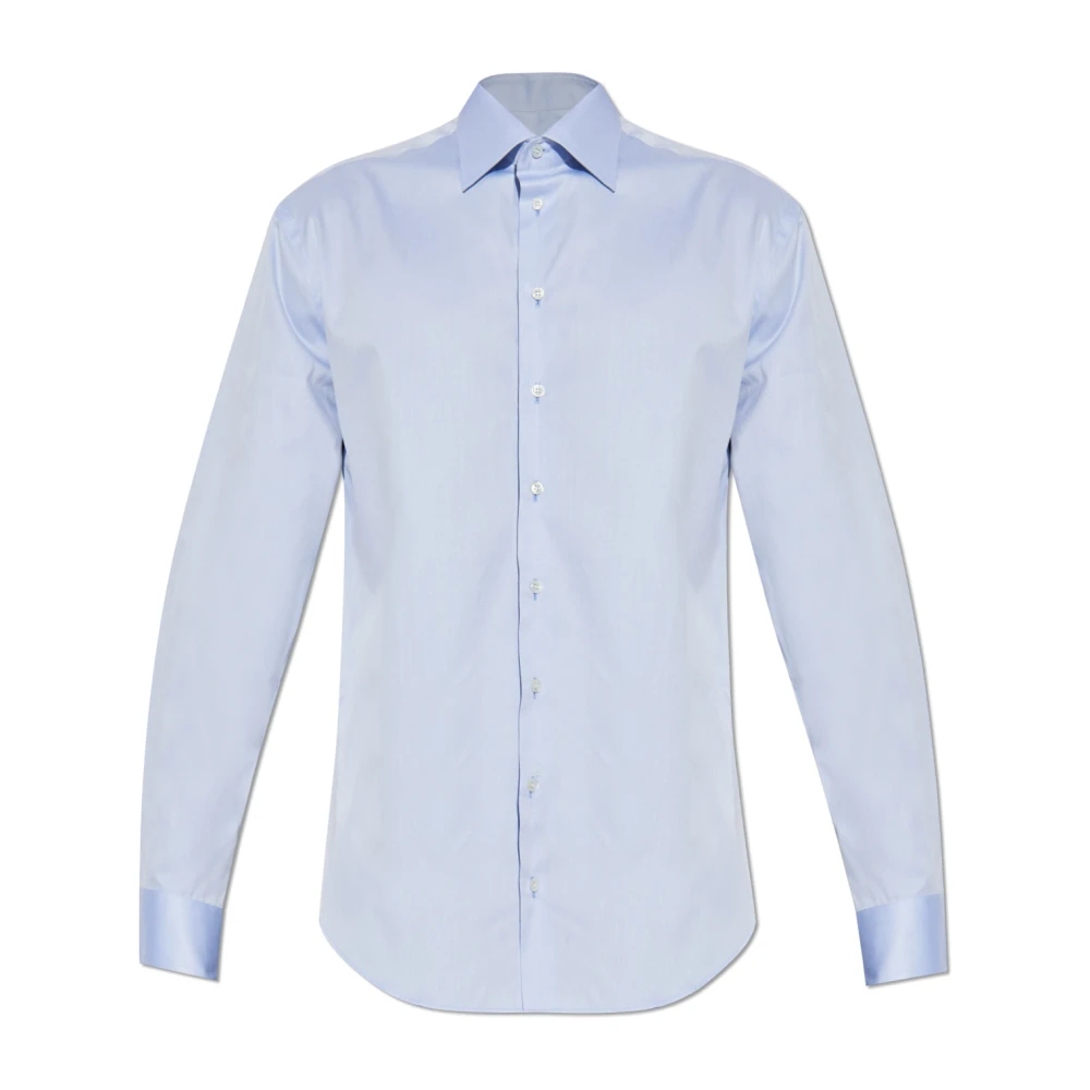 Giorgio Armani Herren Blau - Baumwollhemd - Shirts - 5XL