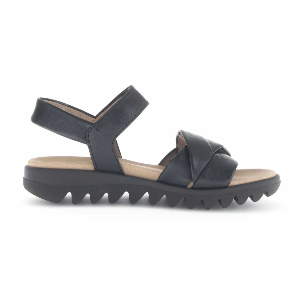 Gabor Damen Schwarz - Riemchensandalen - Shoes - K - 39 Eu