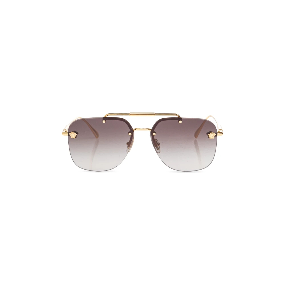Versace Damen Gold Ve2296 100284 Sonnenbrillen Metall Grau Quadratisch Normal Nuanciert - Bild 13