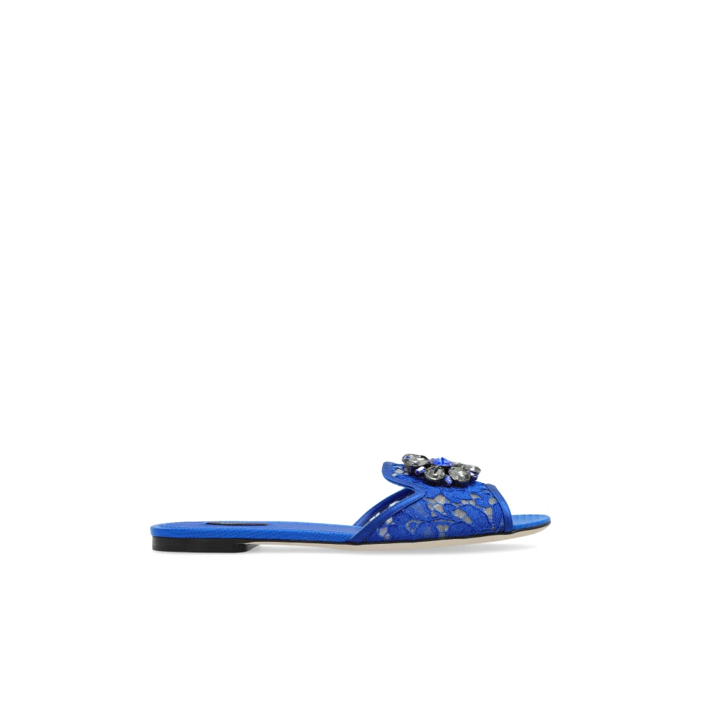 Dolce & Gabbana Damen Blau - Bianca Slides - Shoes - 37 Eu