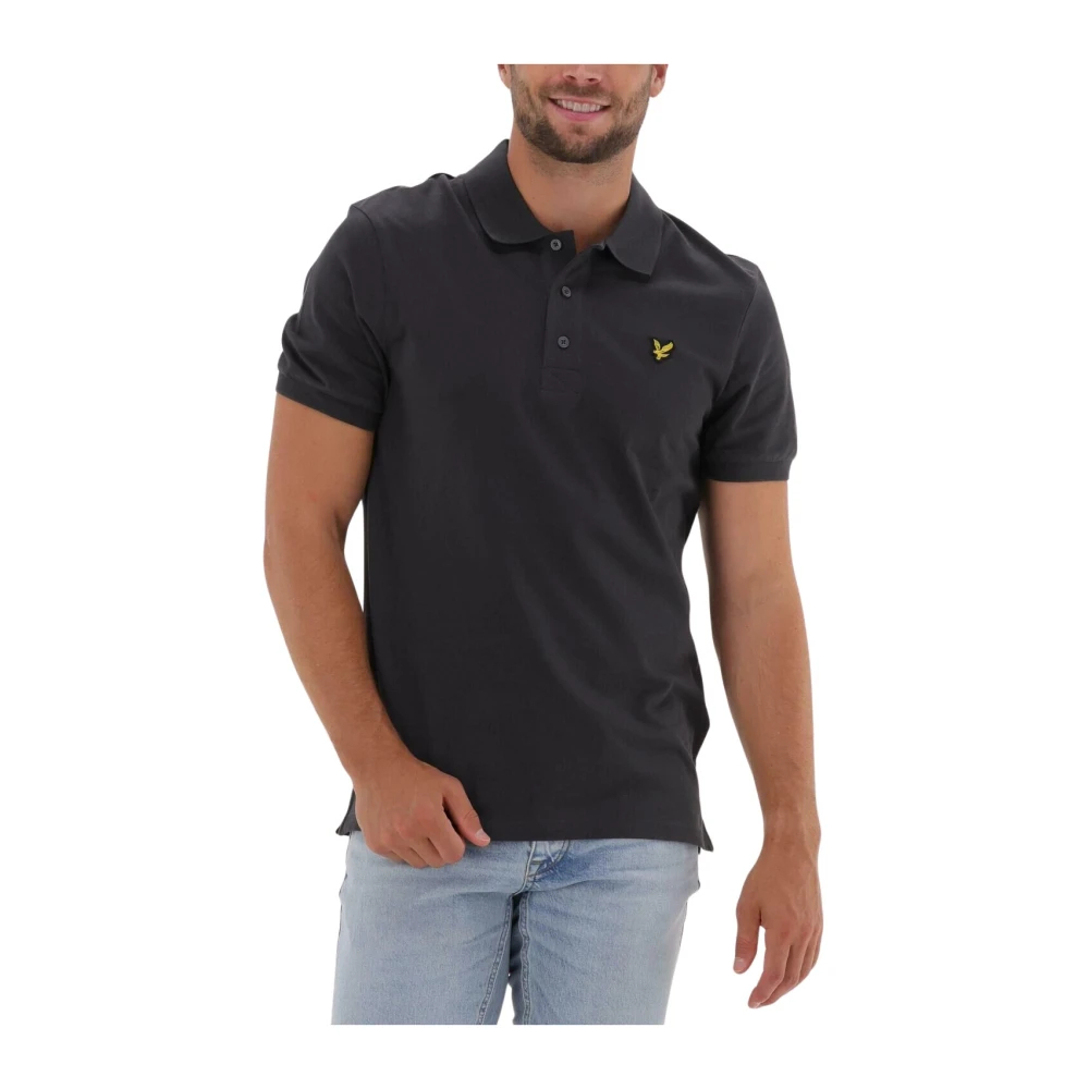 Lyle and Scott Cotton Polo Shirt en Gunmetal, Herren Größe Extra Small - Bild 4