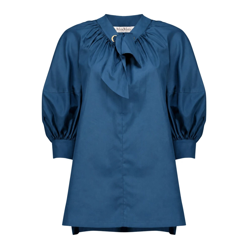 Max Mara Damen Blau - Popeline-Bluse - Blouses & Shirts - 3XS