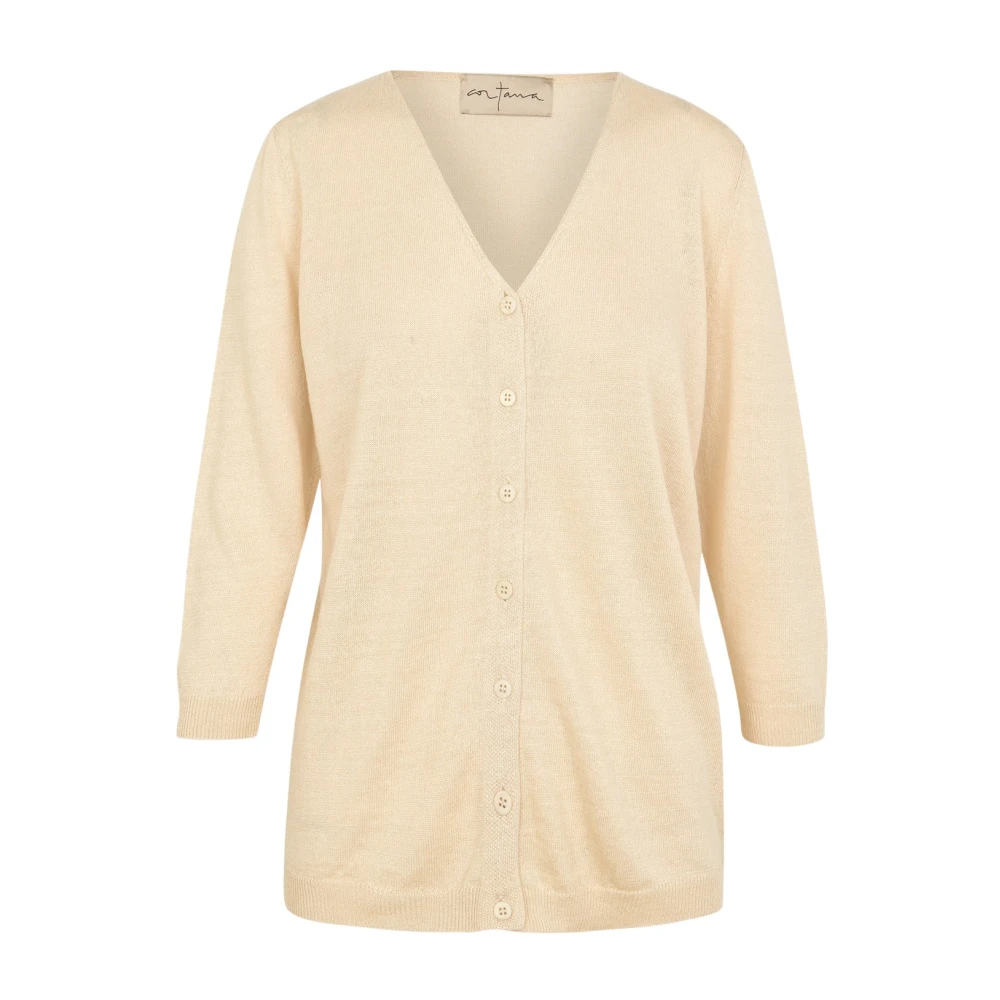 Cortana Damen Beige - Noa Cardigan - Knitwear - 2XS