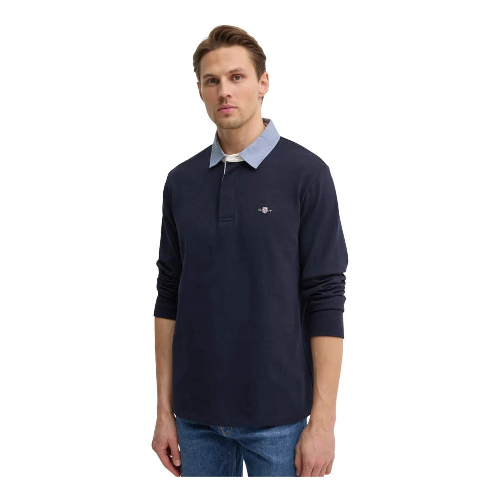 GANT, Unisex, Pullover, Rugbysweater, Blau, (L) - Bild 8