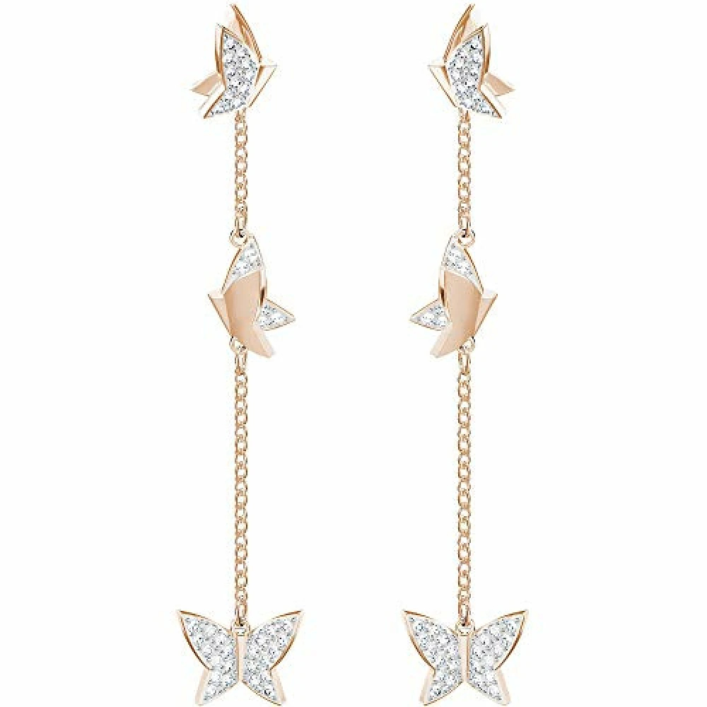 Swarovski Damen Beige Lilia Künstliche Kristallohrringe Roségold 5382364 - Bild 2